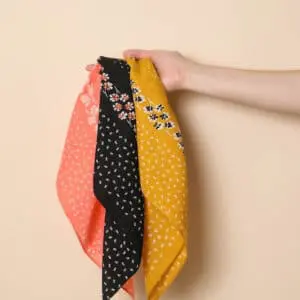 Dot and Floral Border Bandana Scarf Stylish Patterns for Everyday Wear