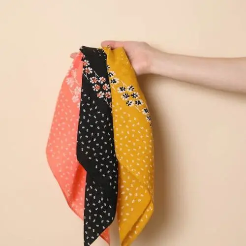 Dot and Floral Border Bandana Scarf Stylish Patterns for Everyday Wear