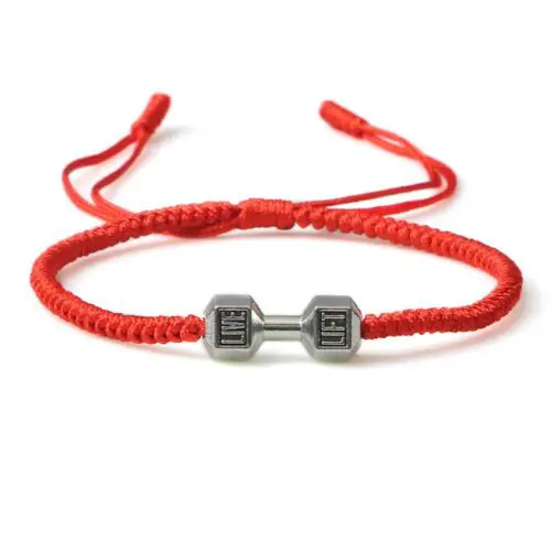 Originality Woven Dumbbell Alloy Bracelet – Unique Fitness Inspired Fashion for Active Lifestyles