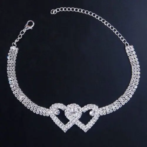Charming Double Heart Bracelet Anklet – Symbolize Love and Connection with Customized Elegance