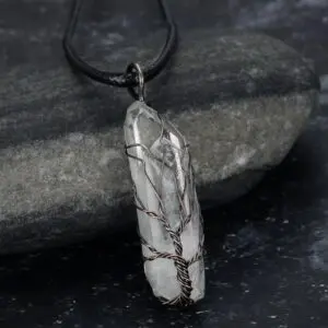 Unique Amorphous Crystal Pendant – One-of-a-Kind Natural Stone Necklace for Timeless Style