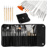 20 Pcs Set Professional Nail Art Decorations Brush Tools