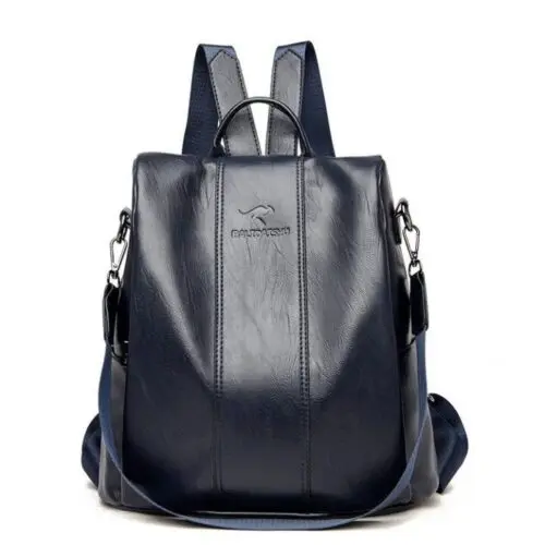 Travel Smart and Stylish Women's Soft Leather Large Capacity Backpack