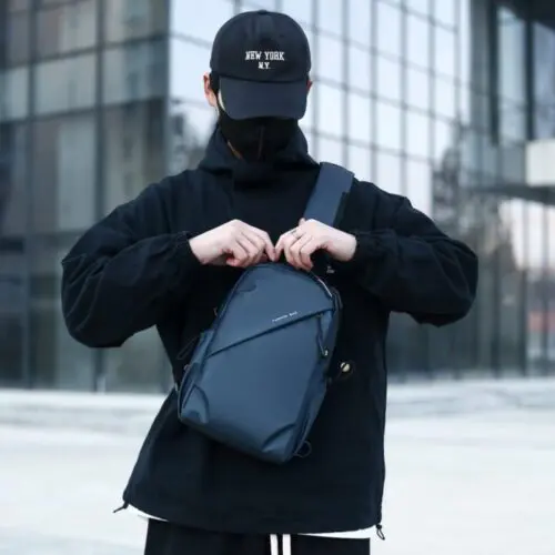 Fashion Brand Men's Multi-Functional Sports Chest Messenger Bag – Durable and Stylish