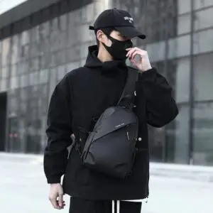 Fashion Brand Men's Multi-Functional Sports Chest Messenger Bag – Durable and Stylish
