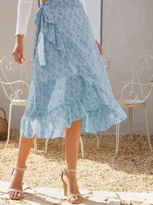 Artistic Casual Flair Skirt| Printed Irregular Chic Skirt