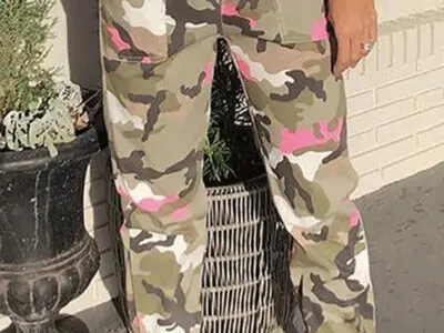 Mid-Waist Rayon Workwear Casual Pants