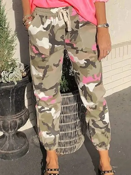 Mid-Waist Rayon Workwear Casual Pants