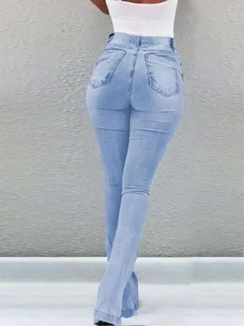 Stylish Wide Leg Flared Jeans