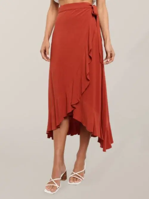 Chic Irregular Hem Tie Long Skirt-Effortless Elegance