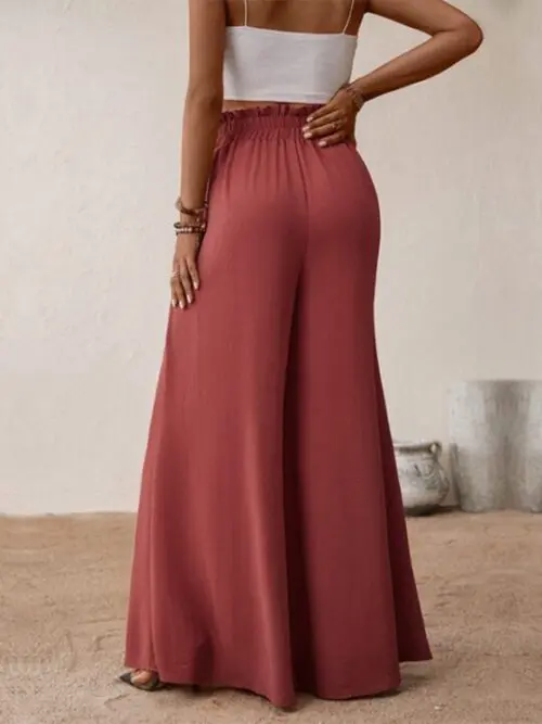 Our Latest Collection of Solid Color Big Horn Wide-Leg Pants