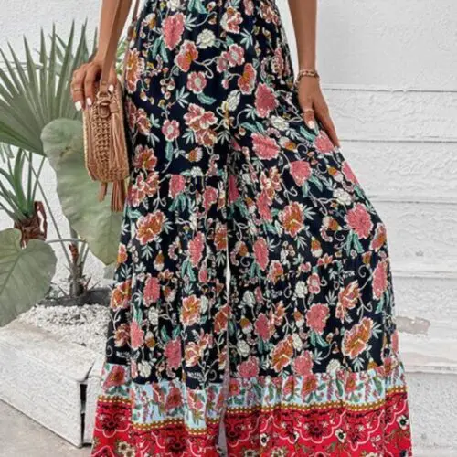Discover Our Latest Collection of Floral Fashion Flared Wide-Leg Pants