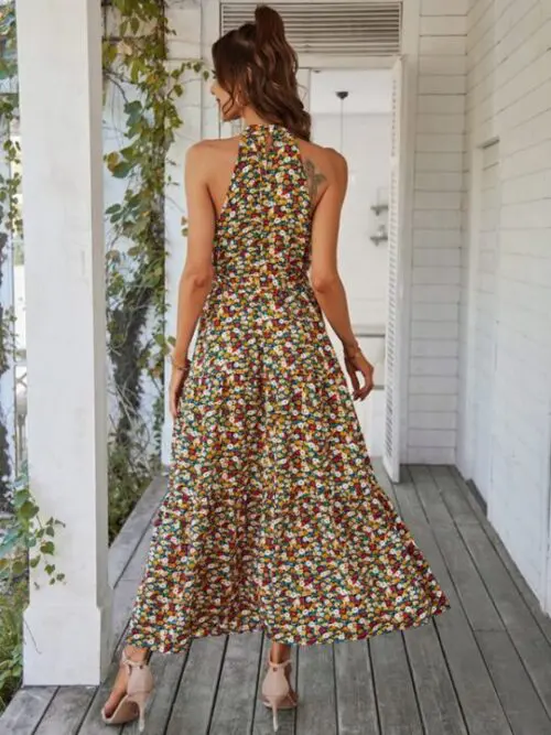 Multi-Tiered Floral-Print Resort Dress - Image 8