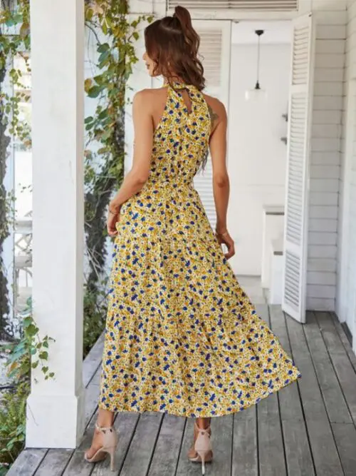 Multi-Tiered Floral-Print Resort Dress - Image 9