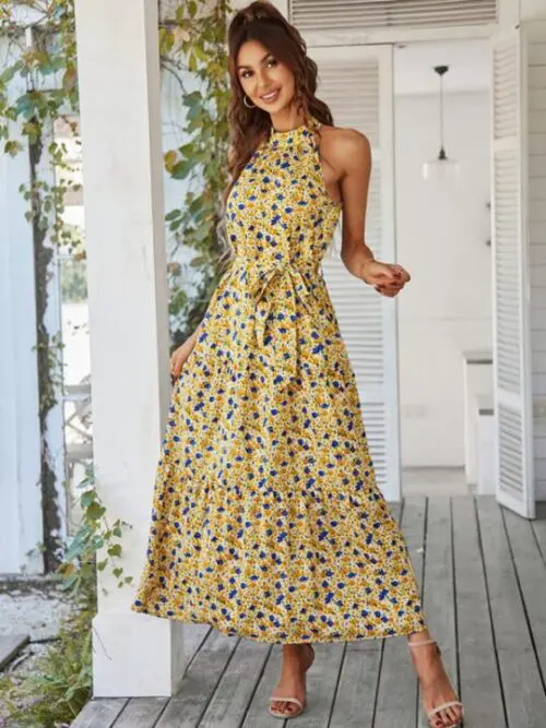 Multi-Tiered Floral-Print Resort Dress - Image 4