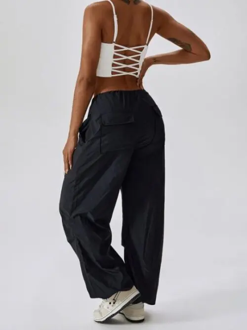 Relaxed Fit Straight-Leg Casual Overalls with Pockets