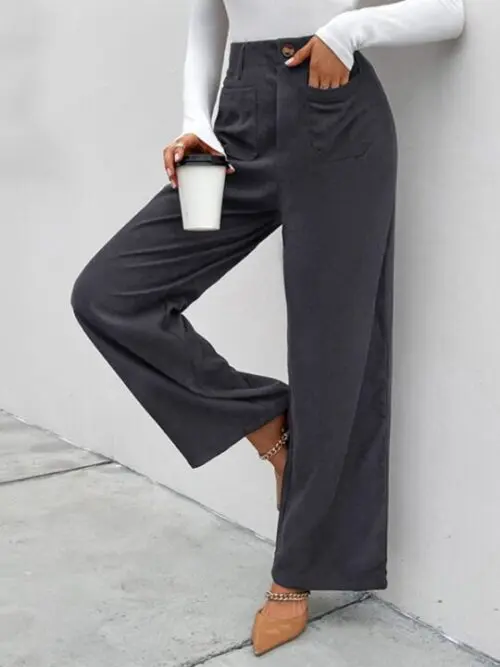 New Corduroy Patch Pocket Casual Pants | Comfortable and Stylish Trousers for Everyday Wear