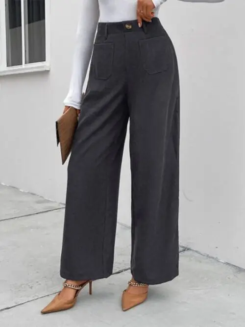 New Corduroy Patch Pocket Casual Pants | Comfortable and Stylish Trousers for Everyday Wear
