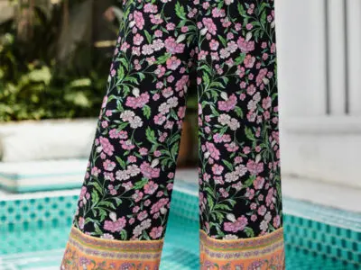 Contemporary Printed Casual Pants