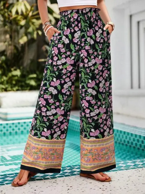 Contemporary Printed Casual Pants