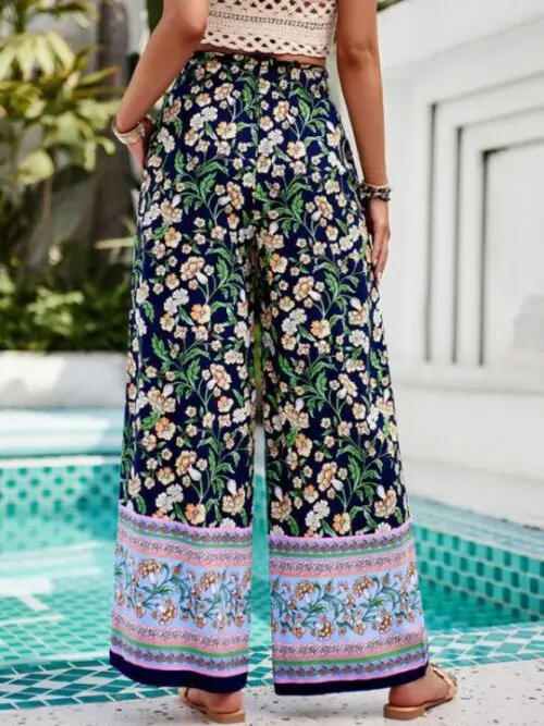 Contemporary Printed Casual Pants