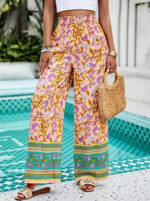 Contemporary Printed Casual Pants