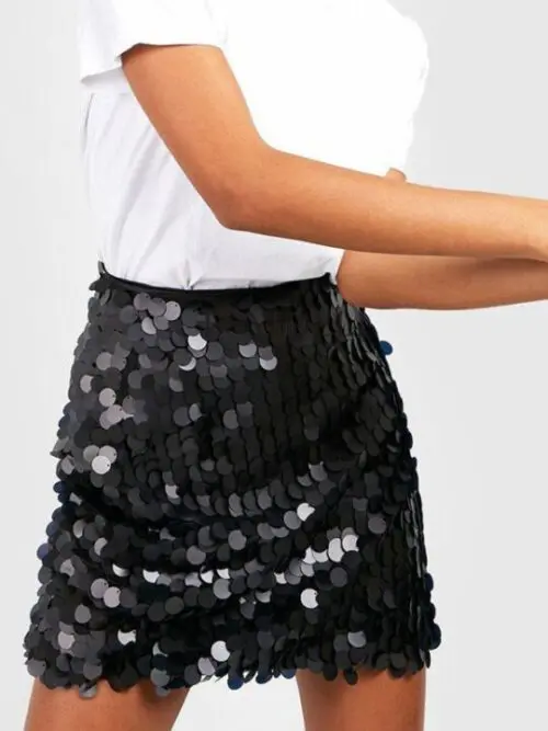 Glamorous and Alluring | Sequined Short Skirt for a Hot and Sexy Look