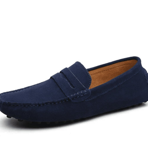 Luxury Genuine Leather Men's Loafers - Fashionable, Breathable Slip-On Moccasins for Casual and Driving, Large Sizes Available