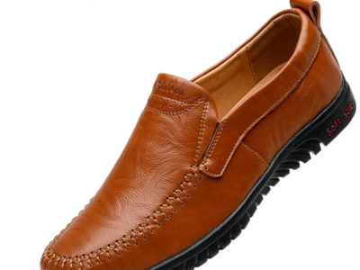 Genuine Leather Men's Loafers - Luxury Casual Shoes, Fashionable Driving Moccasins, Breathable Slip-On, Large Sizes Available