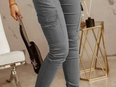 Trendy Low-Waist Skinny Pants for Casual Fashion