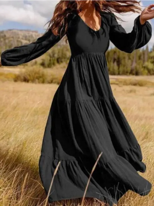 Autumn Temperament Large Swing Dress