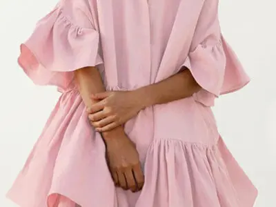High-End Chiffon Loose Solid Color Dress