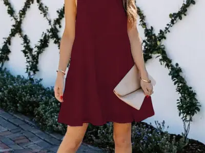 Sleeveless Solid Color Loose Dress
