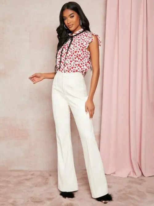 Loose Sleeveless Lotus Leaf Print Shirt - Perfect for Spring and Summer Wardrobe