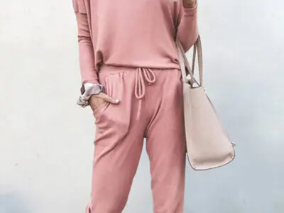 Chic Comfort Loose Solid Color Long Sleeve Casual Suit