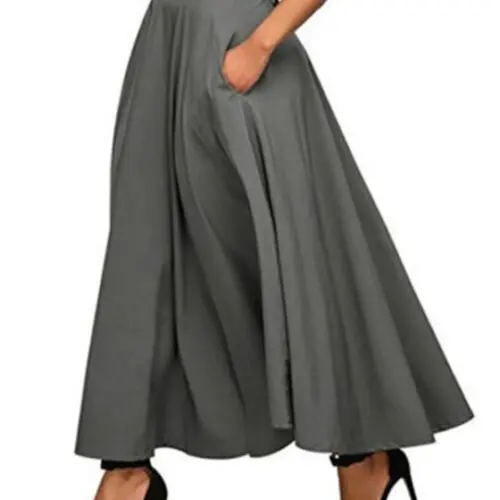 Casual High Waist Lace Up Skirt