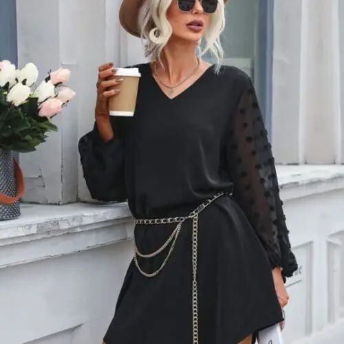 Stylish and Comfy Long-Sleeved Dress