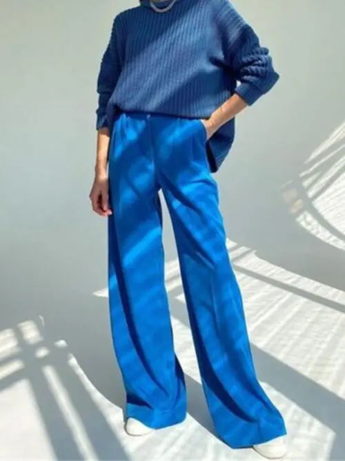 Versatile Slim Straight Suit Pants for Chic and Casual Commuter Style