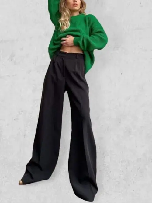 Versatile Slim Straight Suit Pants for Chic and Casual Commuter Style