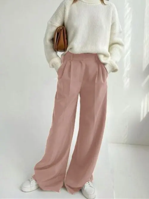 Versatile Slim Straight Suit Pants for Chic and Casual Commuter Style