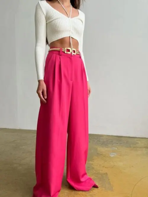 Versatile Slim Straight Suit Pants for Chic and Casual Commuter Style