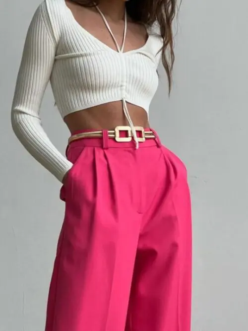 Versatile Slim Straight Suit Pants for Chic and Casual Commuter Style
