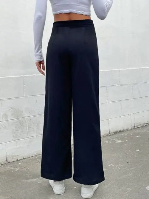 Versatile Casual Wide-Leg Trousers Great for Special Occasions