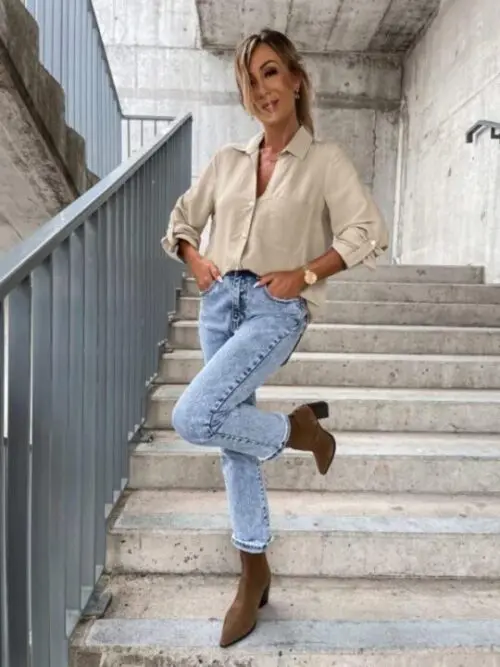 Chic Women's V-Neck Button Lapel Shirt - Simple Solid Color Pull-Sleeve Design