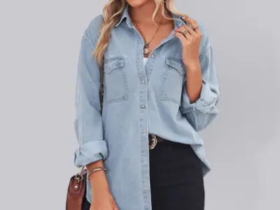 Lightweight Denim Long-Sleeved Shirt | Fresh and Stylish Design