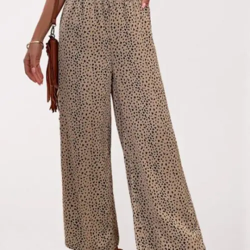 Flare Your Style with Leopard-Print Pull-On Pants