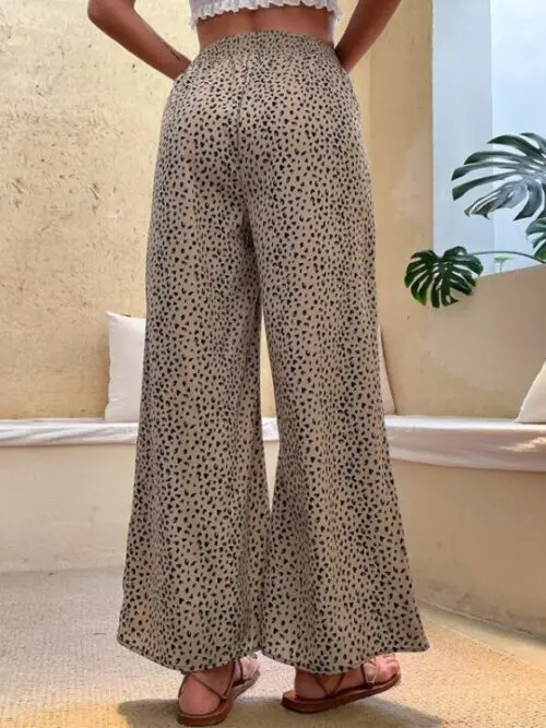 Flare Your Style with Leopard-Print Pull-On Pants