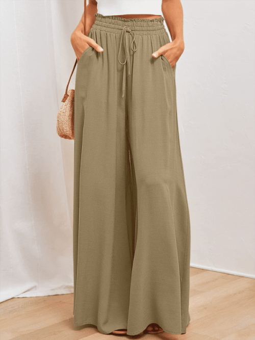 Leisure Spring-Summer Self Design Polyester Pants