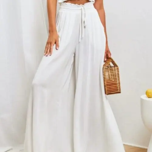 Leisure Spring-Summer Self Design Polyester Pants