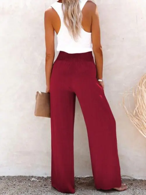 Comfortable Cotton and Linen Loose Wide-Leg Trousers